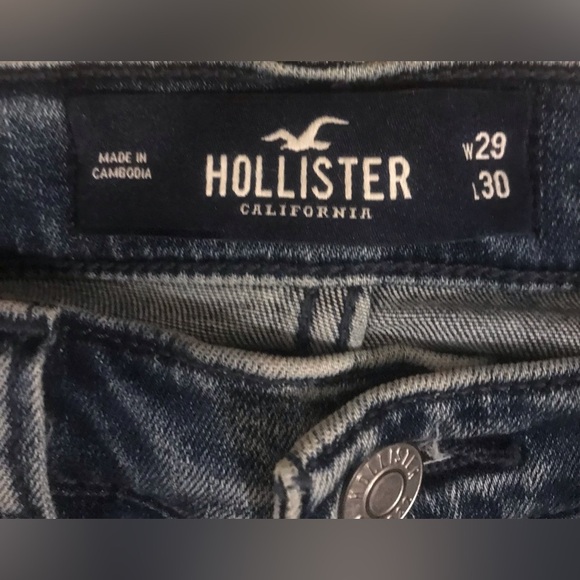 Hollister Distressed Super Skinny Jeans Advanced Stretch Size 29/30 - Picture 4 of 7